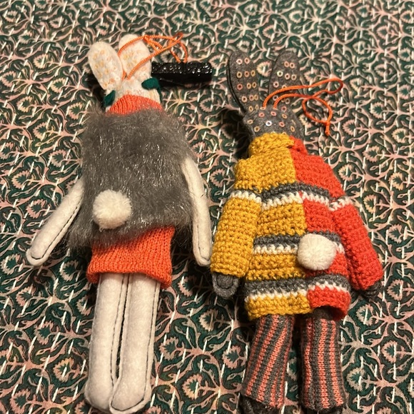 Anthropologie Bunny Christmas Ornaments - Set of 2 - Picture 6 of 7